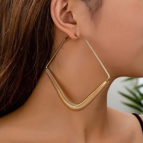 Tibetan Style Drop Earrings, plated, for woman, gold, Sold By Pair