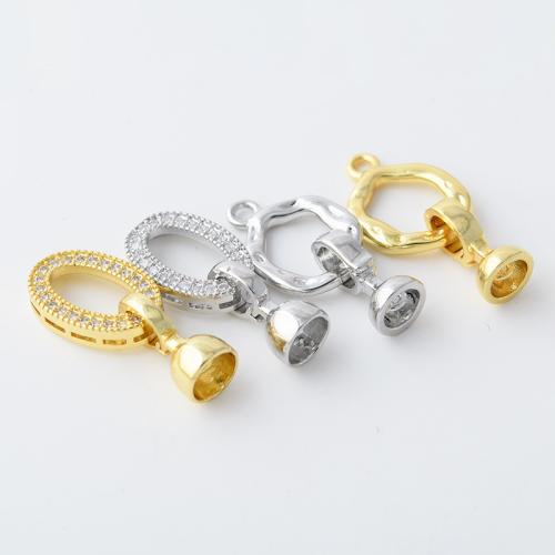 Brass Toggle Clasp, plated, DIY & different styles for choice & with rhinestone, more colors for choice, Sold By PC