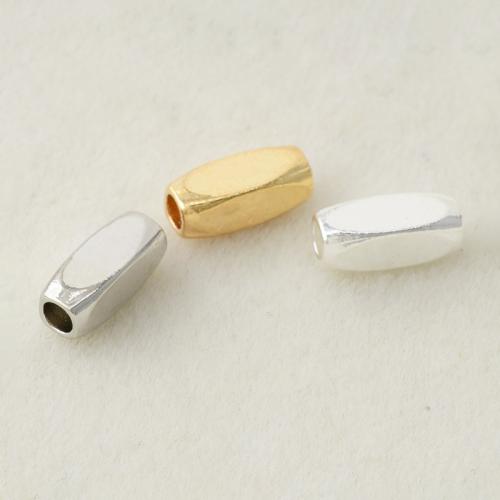 Messing Schmuckperlen, plattiert, DIY, keine, 3x8mm, Bohrung:ca. 2mm, ca. 100PCs/Tasche, verkauft von Tasche