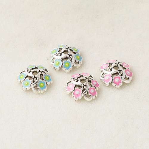 Tibetan Style Bead Cap, DIY & enamel, more colors for choice, 11.30x4mm, Hole:Approx 1.2mm, Sold By PC