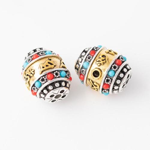 Tibetan Style Jewelry Beads, plated, DIY, silver color, 15x18mm, Hole:Approx 2.1mm, Sold By PC