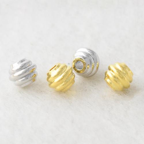 Brass Jewelry Beads, plated, DIY, more colors for choice, 5x4mm, Hole:Approx 1.4mm, Approx 100PCs/Bag, Sold By Bag