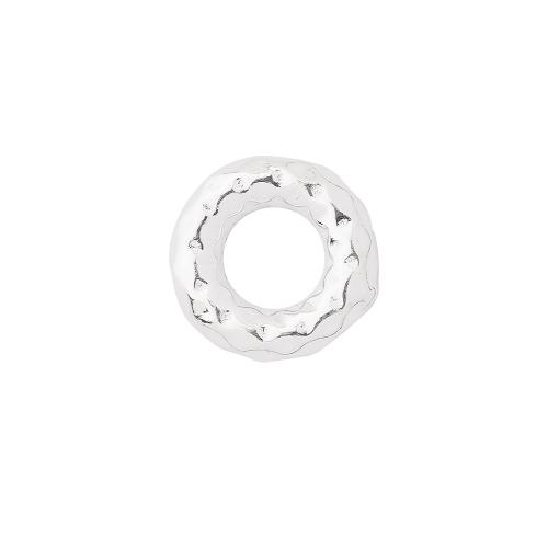 925 Sterling Silver Linking Ring, Donut, DIY, 8x2mm, Hole:Approx 3.8mm, Sold By PC