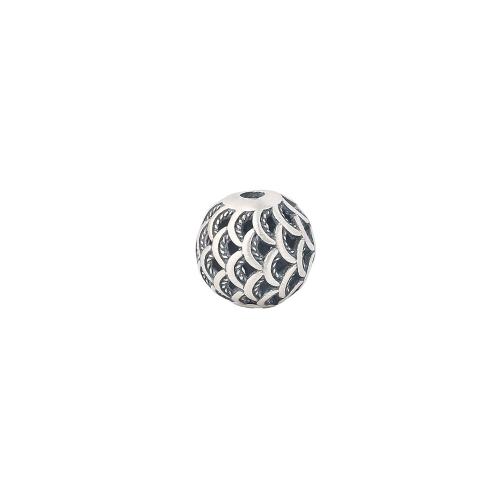 Perles d'espacement Bijoux, Argent sterling 925, Rond, Vintage & DIY, 8mm, Trou:Environ 1.5mm, Vendu par PC