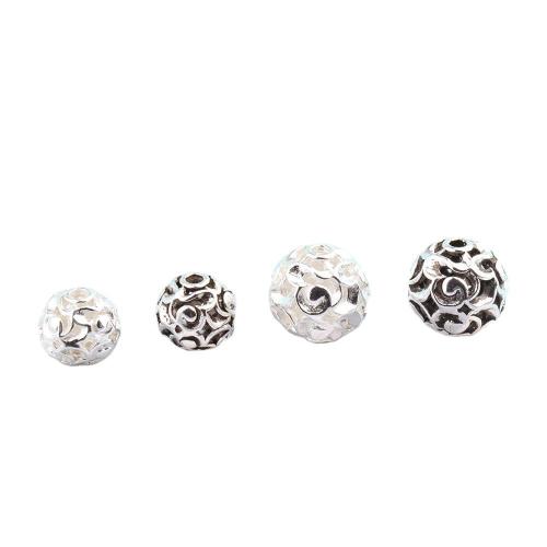 Spacer Beads Jewelry, 925 Sterling Silver, Round, DIY & different size for choice, more colors for choice, Sold By PC