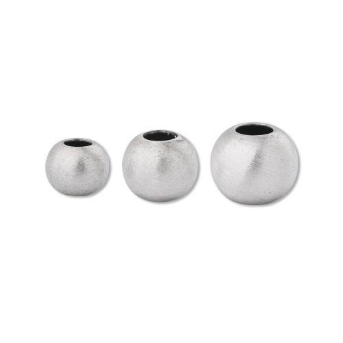 Spacer Beads Jewelry, 925 Sterling Silver, Round, vintage & DIY & different size for choice, Sold By PC