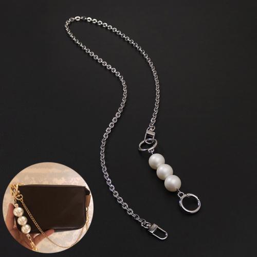 Fashion Luggage and Bag Accessories, Tibetan Style, with Plastic Pearl, for woman, more colors for choice, Length:Approx 120 cm, 5PCs/Lot, Sold By Lot