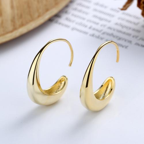 Brass Stud Earring, fashion jewelry & for woman, more colors for choice, 26x20mm, Sold By Pair