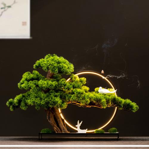 Backflow Incense Burner, Porcelain, with Wood, for home and office & durable & with LED light & multifunctional & different styles for choice, more colors for choice, Sold By PC