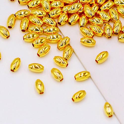 Messing Schmuckperlen, DIY, keine, 3x6mm, ca. 100PCs/Tasche, verkauft von Tasche