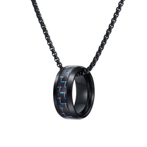 Stainless Steel Jewelry Necklace, 304 Stainless Steel, fashion jewelry & for man, black, Length:Approx 60 cm, Sold By PC