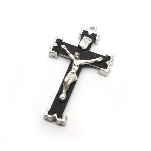 Tibetan Style Pendant, Cross, platinum color plated, DIY, nickel, lead & cadmium free, 30x50mm, 10PCs/Bag, Sold By Bag