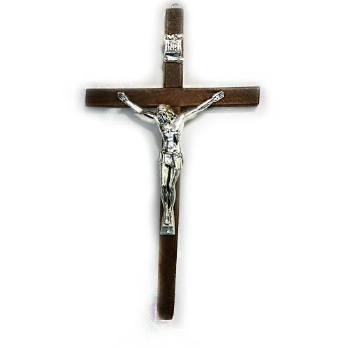 Fashion Decoration, Wood, with Tibetan Style, Cross, silver color plated, for home and office, 170x310mm, Sold By PC