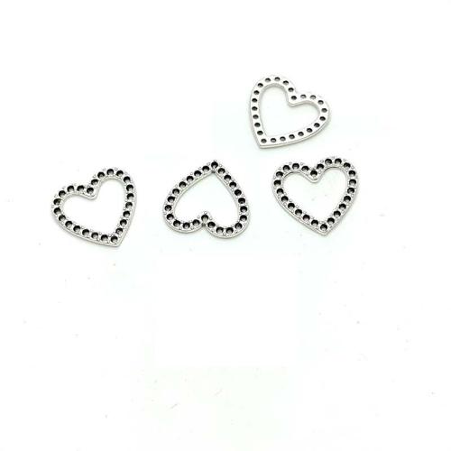 Tibetan Style Heart Pendants, antique silver color plated, DIY, 20x20mm, 100PCs/Bag, Sold By Bag