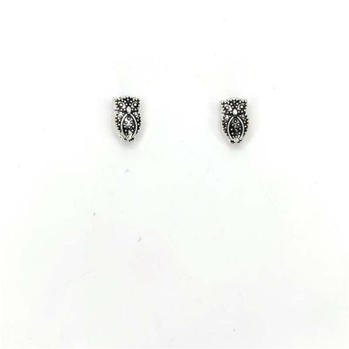 Tibetan Style Animal Pendants, Owl, antique silver color plated, DIY, 5x10mm, 100PCs/Bag, Sold By Bag