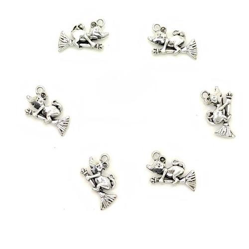 Tibetan Style Animal Pendants, Mouse, antique silver color plated, DIY, 11x17mm, 100PCs/Bag, Sold By Bag