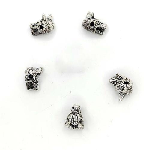 Tibetan Style Jewelry Beads, antique silver color plated, DIY, 9x11mm, 100PCs/Bag, Sold By Bag