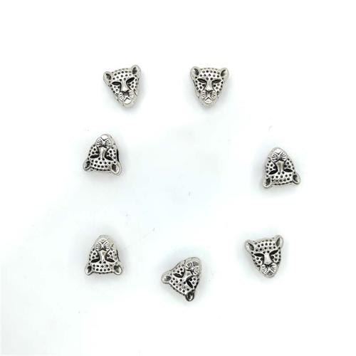 Zinklegierung Tier Perlen, Leopard, antik silberfarben plattiert, DIY, 12x14mm, 100PCs/Tasche, verkauft von Tasche