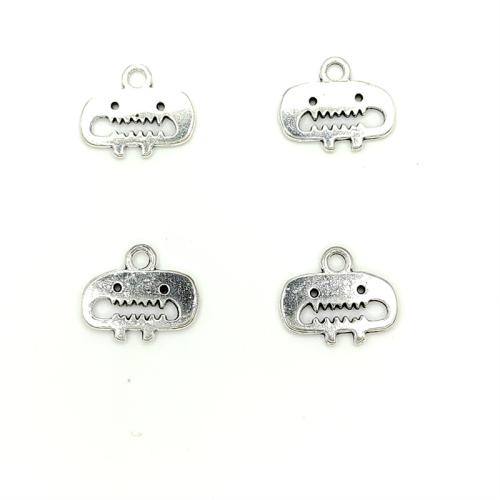 Zink-Aluminium-Anhänger, Zinklegierung, antik silberfarben plattiert, DIY, 15x13mm, 100PCs/Tasche, verkauft von Tasche