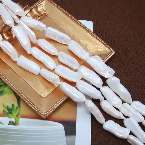 Cultured Biwa Freshwater Pearl Beads, DIY, white, about:9-10mm, Sold Per Approx 38 cm Strand