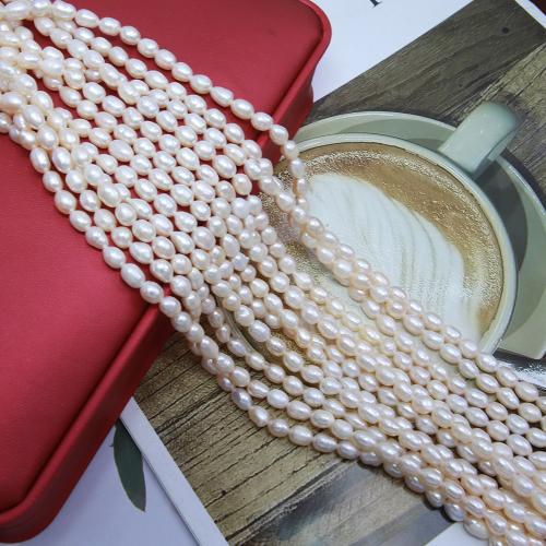 Cultured Potato Freshwater Pearl Beads, DIY, white, about: 5-5.5mm, Sold Per Approx 38 cm Strand