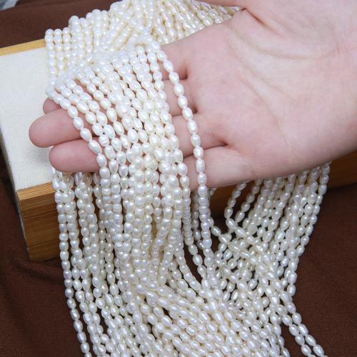 Cultured Rice Freshwater Pearl Beads, DIY, more colors for choice, about: 3.5-4mm, Sold Per Approx 38 cm Strand