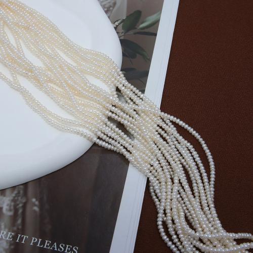 Cultured Rice Freshwater Pearl Beads, DIY, white, about: 2.5-3mm, Sold Per Approx 38 cm Strand