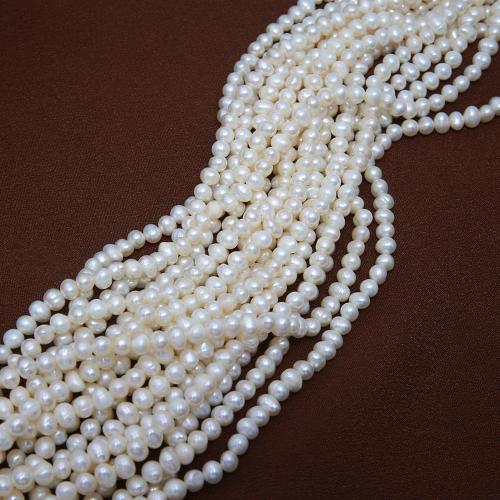 Cultured Potato Freshwater Pearl Beads, DIY, white, about:4-5mm, Sold Per Approx 38 cm Strand