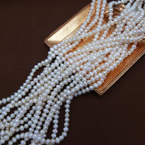 Cultured Potato Freshwater Pearl Beads, DIY, white, about:4-5mm, Sold Per Approx 38 cm Strand