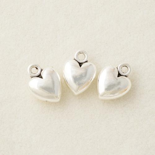 Tibetan Style Heart Pendants, plated, DIY, silver color, Sold By PC