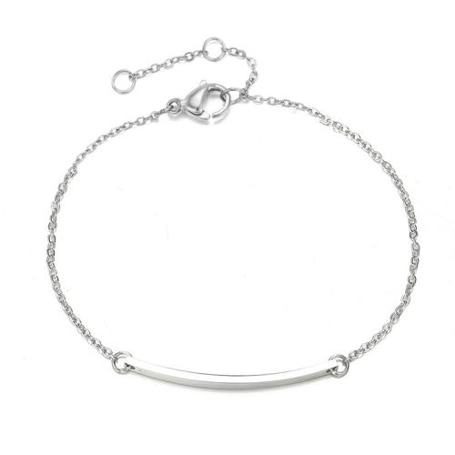 Edelstahl Schmuck Armband, 316 L Edelstahl, mit Verlängerungskettchen von 3cm, plattiert, für Frau, keine, Länge:ca. 15 cm, verkauft von PC