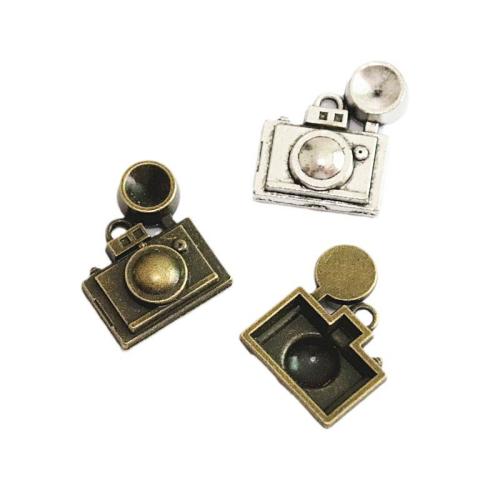 Tibetan Style Pendants, Camera, plated, DIY, more colors for choice, 21x25mm, 30PCs/Bag, Sold By Bag