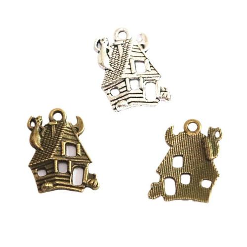 Tibetan Style Pendants, House, plated, DIY, more colors for choice, 20x16mm, 50PCs/Bag, Sold By Bag