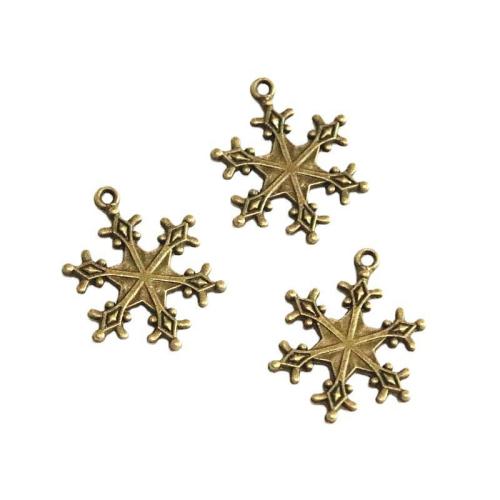 Tibetan Style Pendants, Snowflake, plated, DIY, more colors for choice, 28x21.80mm, 100PCs/Bag, Sold By Bag