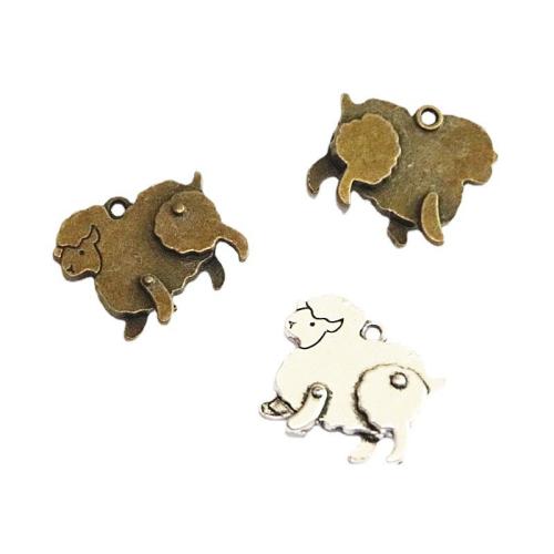 Tibetan Style Animal Pendants, Sheep, plated, DIY, more colors for choice, 18x20.50mm, 50PCs/Bag, Sold By Bag