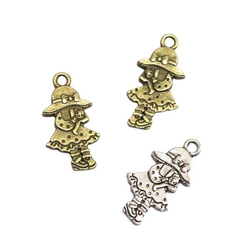 Tibetan Style Pendants, Girl, plated, DIY, more colors for choice, 16.20x31mm, 50PCs/Bag, Sold By Bag