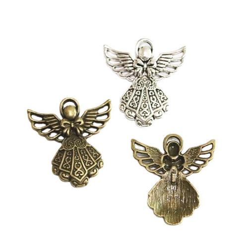 Tibetan Style Pendants, Angel, plated, DIY, more colors for choice, 42.10x38.50mm, 20PCs/Bag, Sold By Bag