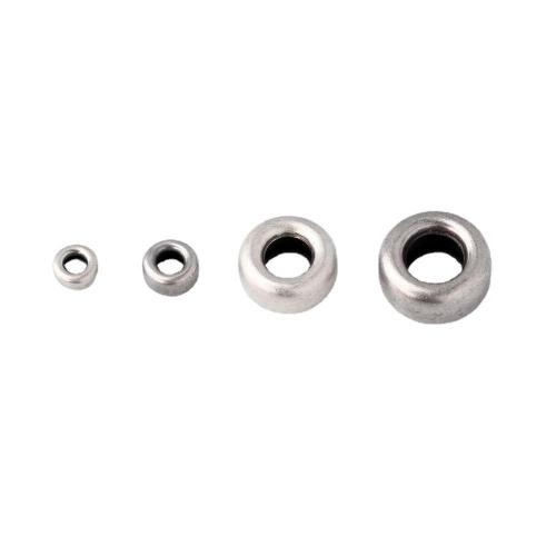 Perles d'espacement Bijoux, Argent sterling 925, rondelle, Vintage & DIY & normes différentes pour le choix & givré, Vendu par PC