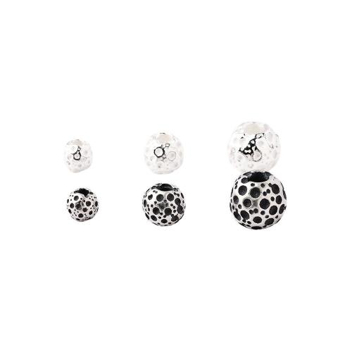 Perles d'espacement Bijoux, Argent sterling 925, Rond, DIY & styles différents pour le choix, Vendu par PC