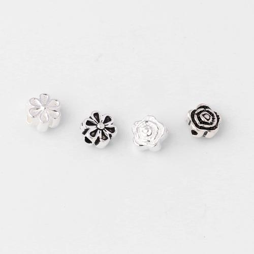 Spacer Beads Jewelry, 925 Sterling Silver, Flower, DIY & different styles for choice, Sold By PC