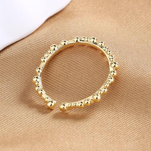 Titanium Steel Finger Ring, 18K gold plated, fashion jewelry & for woman, golden, Inner diameter 16mm, Sold By PC