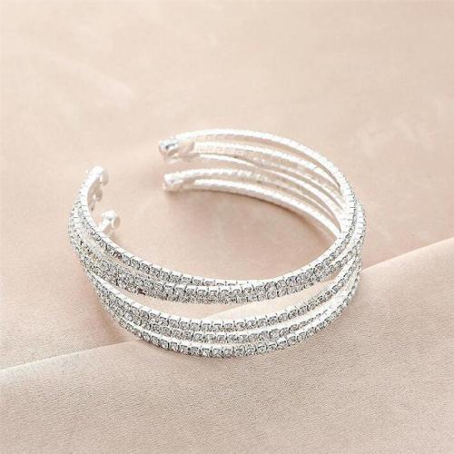 Brass Bracelet & Bangle, fashion jewelry & micro pave cubic zirconia & for woman, 60x20mm, Sold By PC