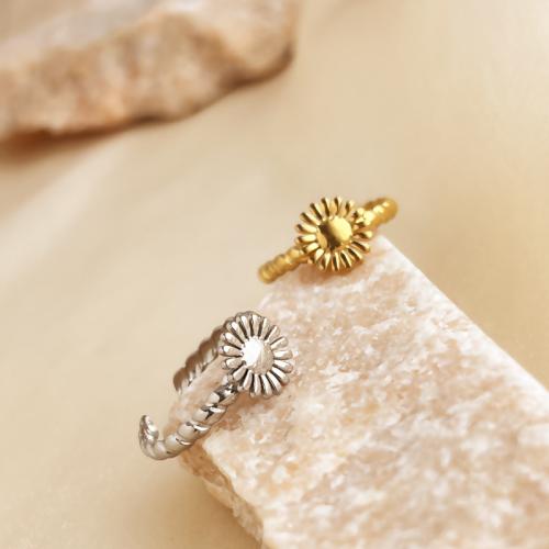 Edelstahl Ringe, 304 Edelstahl, Sonnenblume, Modeschmuck & für Frau, keine, verkauft von PC