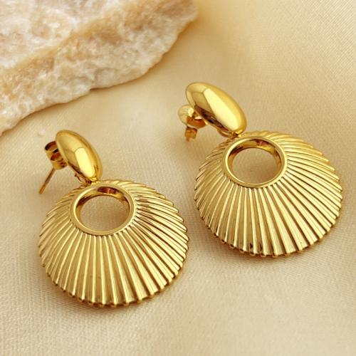 Stainless Steel Drop Earring, 304 Stainless Steel, fashion jewelry & for woman, golden, Sold By Pair