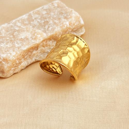 Stainless Steel Finger Ring, 304 Stainless Steel, fashion jewelry & for woman, golden, Sold By PC