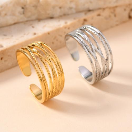 Stainless Steel Finger Ring, 304 Stainless Steel, fashion jewelry & for woman & hollow, more colors for choice, diameter 17mm, Sold By PC