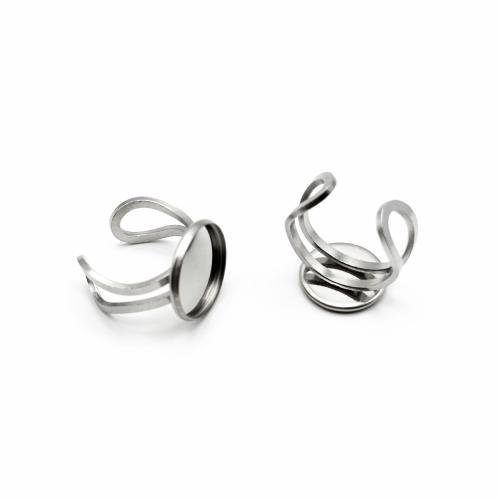 Stainless Steel Finger Ring, 304 Stainless Steel, DIY & different size for choice, original color, 10PCs/Bag, Sold By Bag