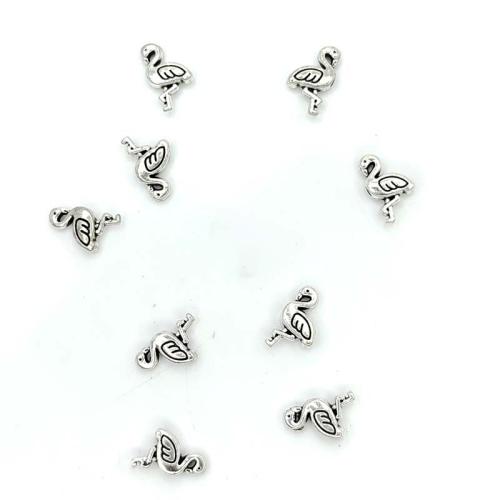 Tibetan Style Animal Pendants, Bird, antique silver color plated, DIY, 8x13mm, 100PCs/Bag, Sold By Bag