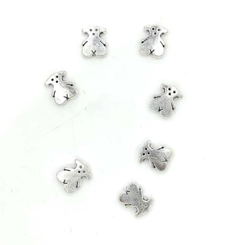 Pendentifs en alliage de zinc, Plaqué de couleur d'argent, DIY, 7x9mm, 100PC/sac, Vendu par sac