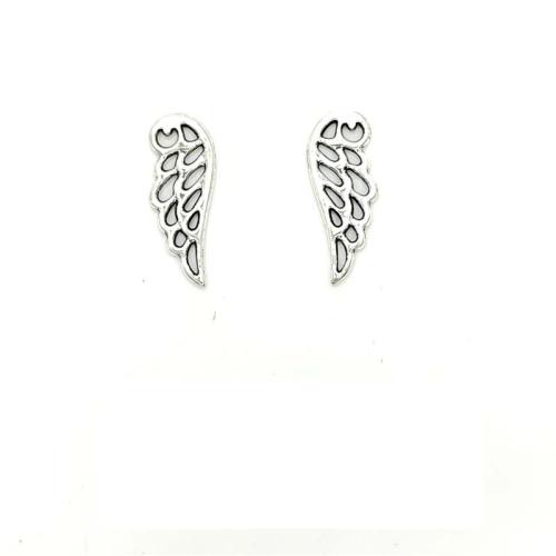 Wing Shaped Tibetan Style Pendants, antique silver color plated, DIY, 14x29mm, 100PCs/Bag, Sold By Bag